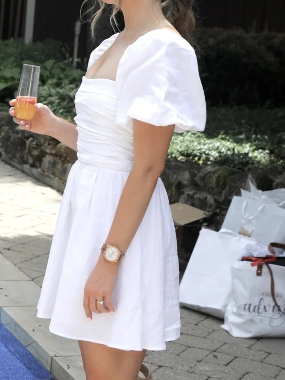 REFORMATION Zula Linen Dress White NWT 4